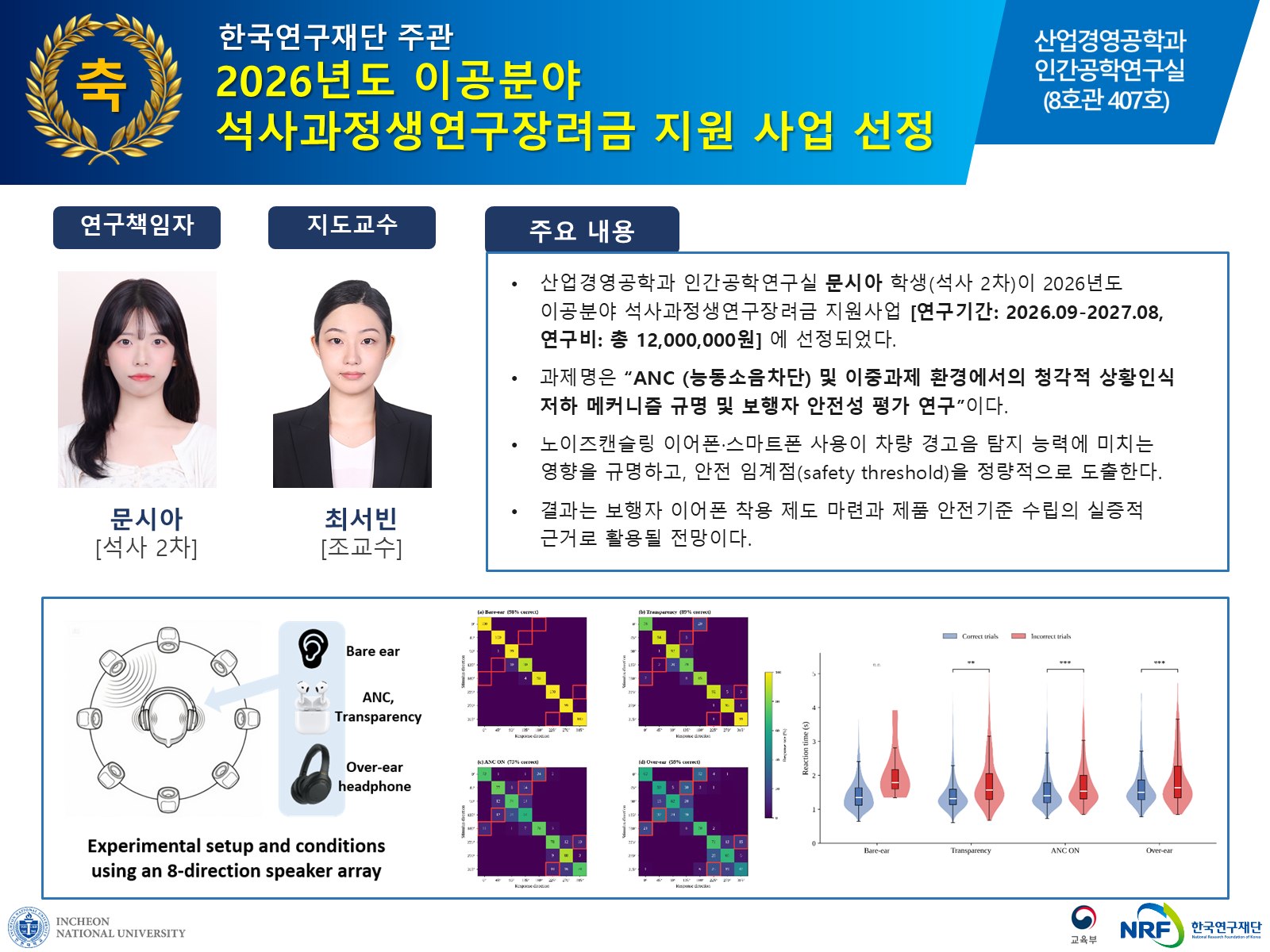 석사과정생연구장려금 과제 주요 내용